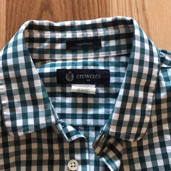 J Crew Green and White Button Down Shirt - Picture 2 of 2